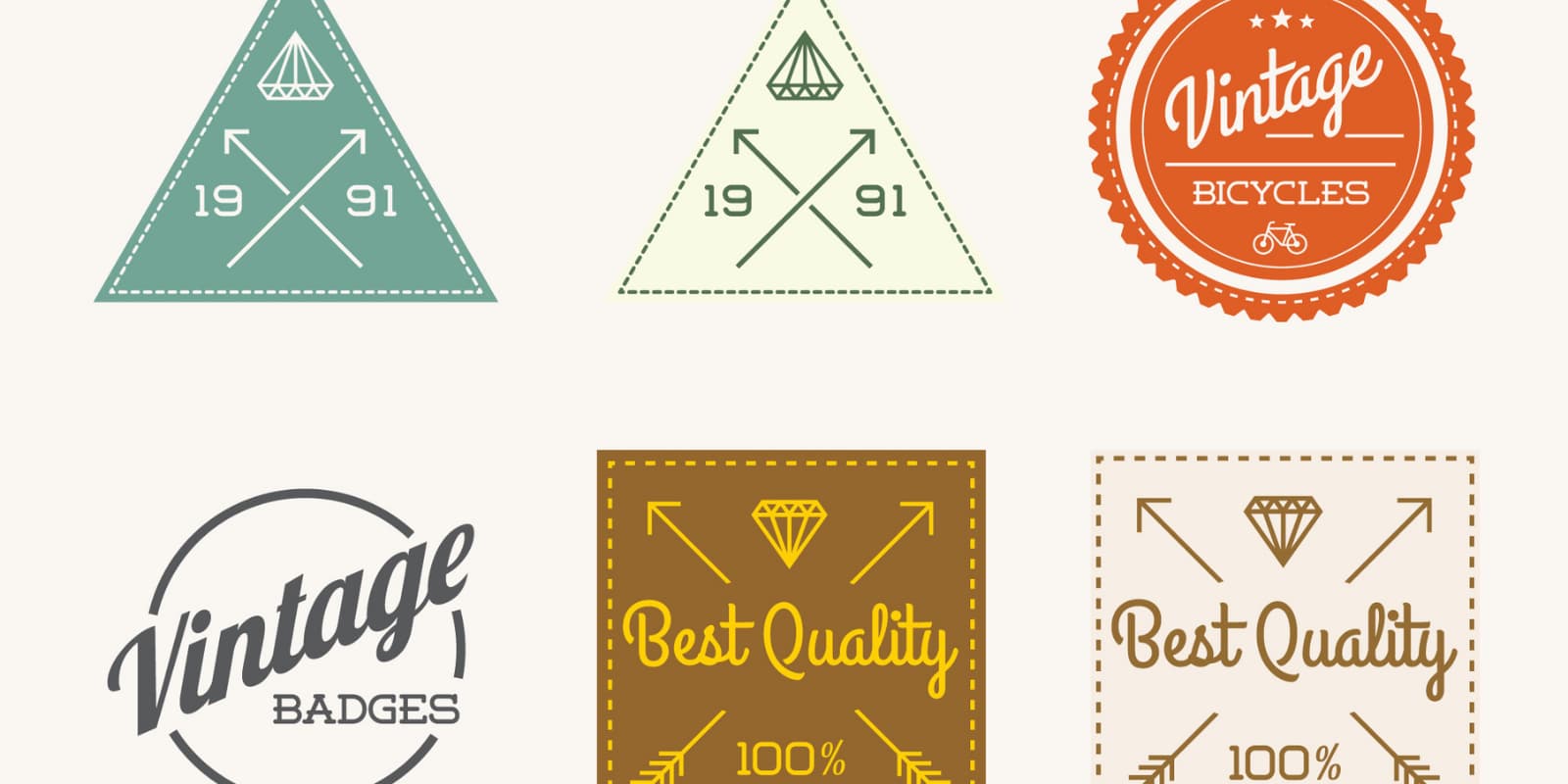 Retro Tarzı Etiket Tasarımları